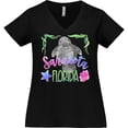 thumbnail image 3 of Inktastic Sarasota Florida Cute Swimming Manatee Women's Plus Size V-Neck T-Shirt, 3 of 5