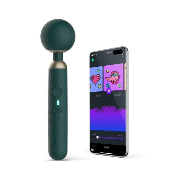 Smart Rechargeable Wand Massager - Powerful Multi Speed Vibrations for Muscle Tension Relief in Neck, Back, Shoulders, Legs and Feet with Strong Vibrations