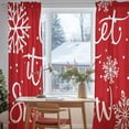 thumbnail image 3 of Christmas Red Sheer Curtains 84 Inches Long, Winter Snowflakes Merry Xmas New Year Light Filtering Window Curtains for Living Room/Bedroom, Rod Pocket Voile Sheer Drapes, 52"W x 84"L, 2 Panels, 3 of 9