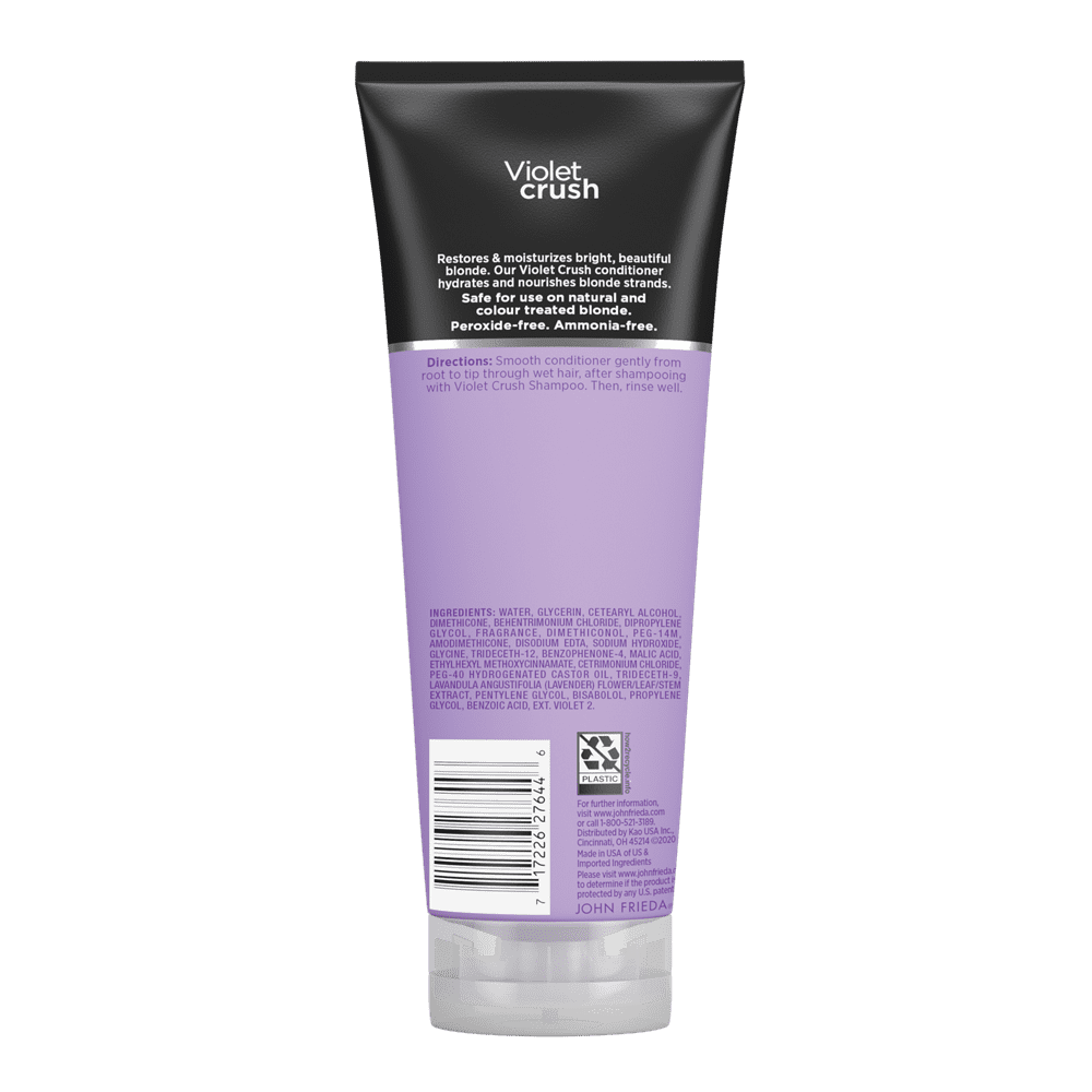John Frieda Violet-Crush Color Protection Purple Conditioner with Violet Pigments, 10.8 fl oz