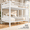 White, variant on Honfach Twin Over Full Metal Bunk Bed, Heavy Duty Frame with Ladder & Full Guardrail, Noise-Free, Large Underbed Storage, No Box Spring Needed,Black