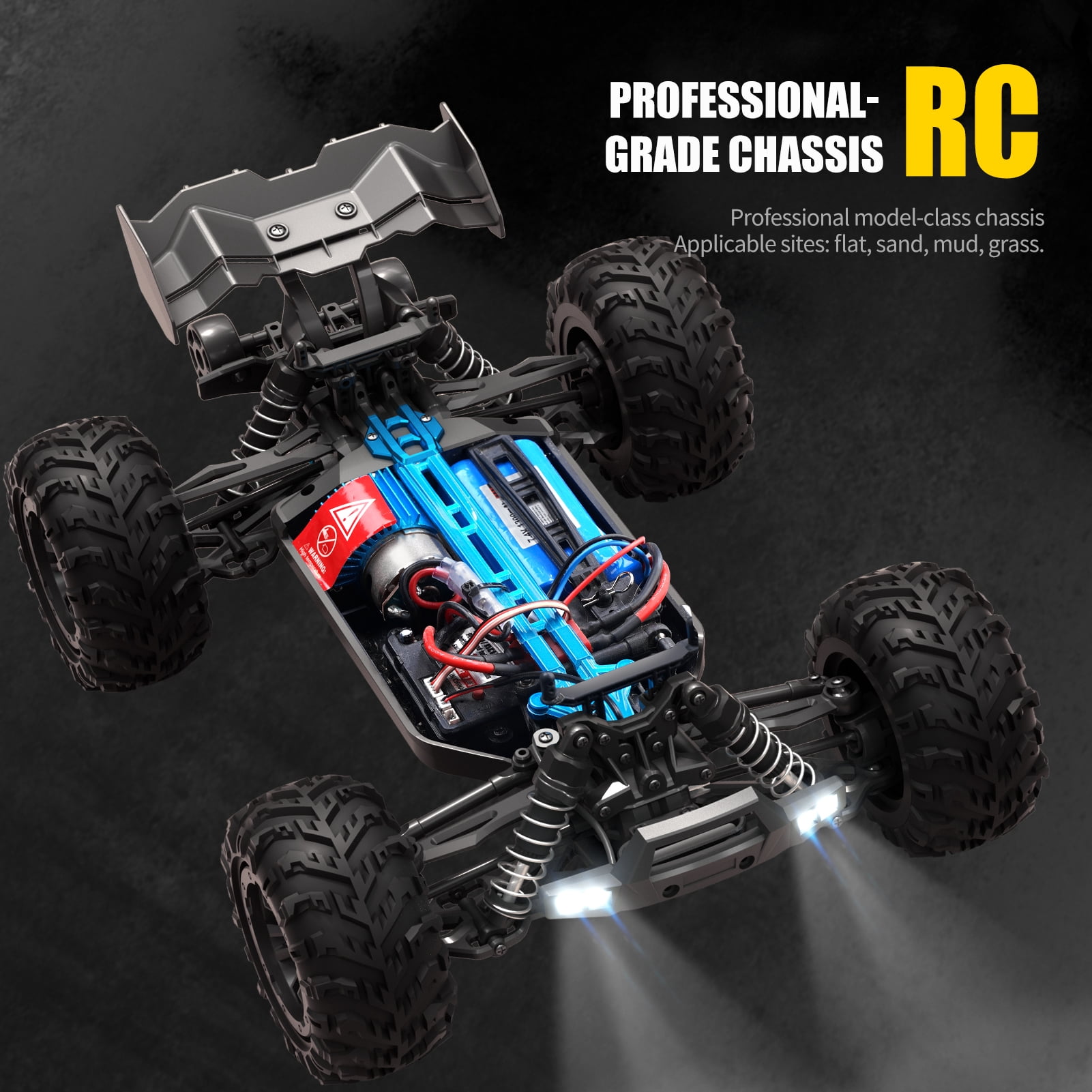4WD Brushless RC Car, High Speed All Terrain RC Truck with 1 Battery, 1:16 Off-Road Drift Monster Truck, Outdoor Drifting Racing Climbing, Independent Shock Absorption, Hobby Remote Control Car Gifts