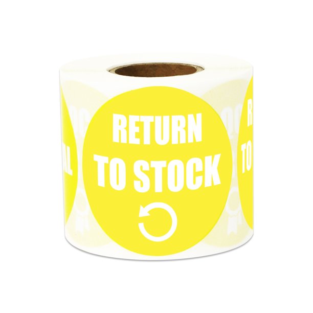 2" Round Return to Stock Stickers Labels for Inventory & Quality