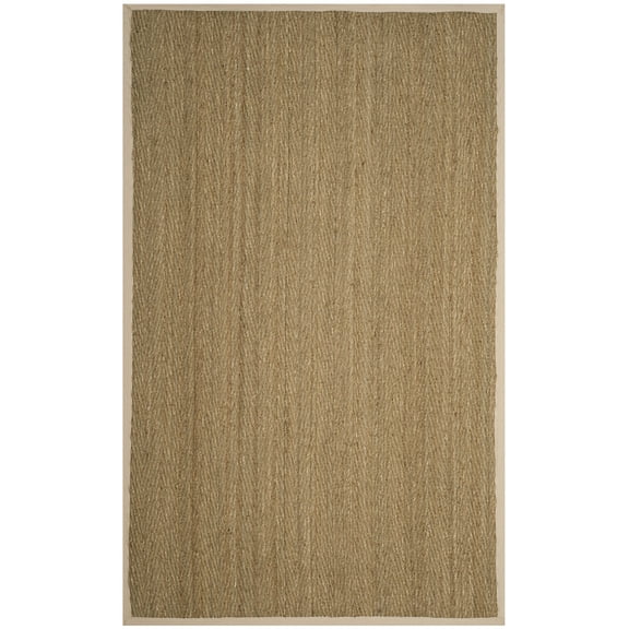 SAFAVIEH Natural Fiber Maisy Solid Area Rug, Natural/Ivory, 5' x 8'