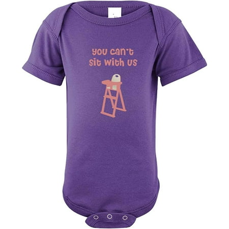 

You Can T Sit With Us Baby Bodysuit One Piece Purple Newborn