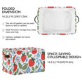 thumbnail image 2 of Yayeee Canvas Storage Basket with Handles for Shelves Fabric Bins Closet Organizer, Vibrant Strawberries, 2 of 8