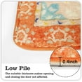 thumbnail image 5 of Boho Tribal Bathroom Runner Rug Orange Cute Floral Bath Mat Non-Slip Machine Washable Long Bathroom Rugs Soft Velvet Oriental Farmhouse Bath Rug for Sink Shower Doormat Tub, 18x47 inch, 5 of 6