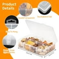 thumbnail image 5 of Kaireo Removable Snack Storage Box, Portable Snack Box, 10 Large Grid Fishing Tackle Box Organizer Transparent Snack Box Container, Easy to Use and Clean Travel Snack Box, 5 of 8