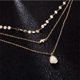 thumbnail image 4 of Bohemia Layered Choker Necklace Gold Disc Choker Dove Necklace Gemstone Necklace Pigeon Gem Charm Pendant Necklace Peace Jewelry for Women and Girls, 4 of 4