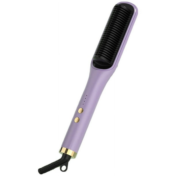 Hair Straightener Comb Intelligent Thermostat Negative Ion Dual Use Hair Straightening Brush Curling Iron US Plug 220V