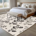 thumbnail image 4 of Black Grey Botanical Area Rugs 8'x10', Small Throw Rugs for Living Room Patio, Rustic Country Spring Floral Summer Leaf Indoor Outdoor Rug Non-Slip Low Pile Carpet Runner Reversible Floor Mats, 4 of 8