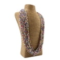 thumbnail image 3 of Rainbow 30 Strand Glass Seed Bead Necklace Womens Jewelry Chain, 3 of 4