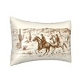 thumbnail image 2 of Disketp Western Desert Cowboys1 Satin Pillowcase For Hair And Skin - Satin Pillow Cases Standard Size 20x30 Inches With Zipper,Gifts For Women Men, 2 of 8