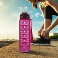 thumbnail image 4 of JunYeShi 32oz Motivational Water Bottle with Time Marker - BPA-Free Sports Water Bottle with Leakproof Lid, Wide Mouth, Fast Water Flow, Squeeze Ejection Opening, Hydration Tracker for Gym, Running, 4 of 8