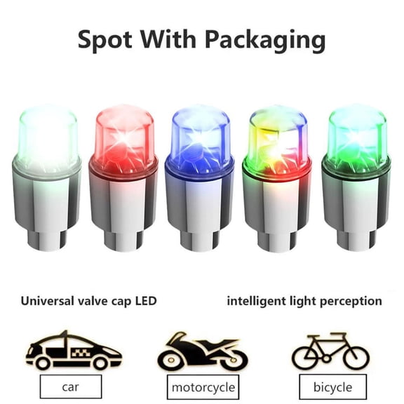 FurNest Car Wheel Light Solar Energy Motion Sensor LED Flashing Colorful Gas N
