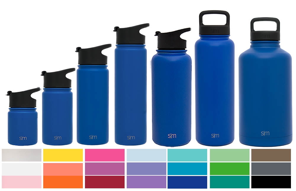 Simple Modern Summit Water Bottle + Extra Lid Wide Mouth Vacuum Insulated 8 Sizes, 25+ Colors by Simple Modern