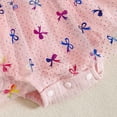 thumbnail image 5 of Hienoo Newborn Girls Summer Smocked Mesh Romper Dress with Headband Set Casual Outfits, 5 of 5