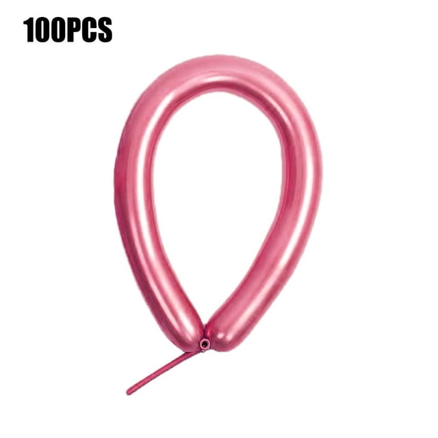 H01 100 Pcs Metallic 260 Long Balloons Kit With Pump Shiny Latex For Balloon Animals Magic Balloons For Birthdays Wedding Party Decorations Multicolor