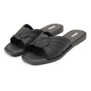 Melissa Women's Plush Sandals, Black \ Black,6 M US