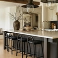 thumbnail image 2 of Meridian Furniture Calvin 27" Vegan Leather Stool in Black, 2 of 10