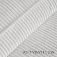 thumbnail image 5 of EVERGRACE Velvet Quilt Set Queen Size, Luxurious Soft Quilted Bedding Sets, Lightweight Velvet Comforter for All Season, Striped Channel Bedspread Coverlet with 2 Shams, Bright White, 5 of 8