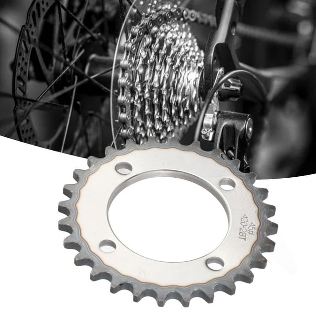 Electric Bike Chain Sprocket, Stable Power Transmission Electric Scooter Chainring 28 Tooth Nondeformable For Mechanical Power Conversion