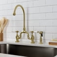 thumbnail image 3 of Kingston Brass KS7792BPLBS Bel-Air 1.8 GPM Bridge Kitchen Faucet - Brass, 3 of 6