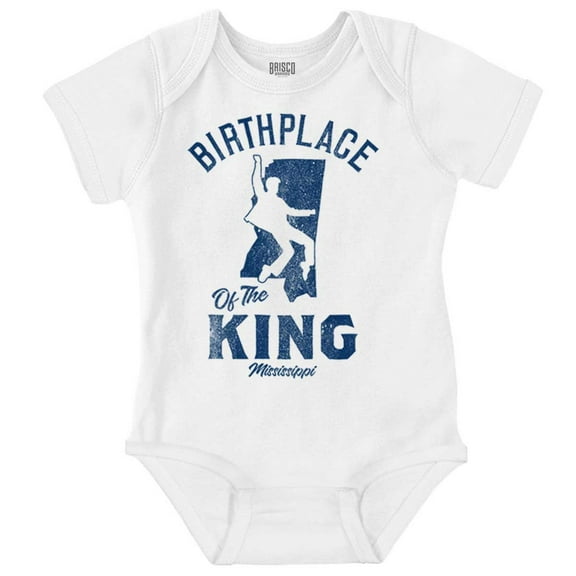 Birthplace Of The King Mississippi Romper Boys or Girls Infant Baby Brisco Brands NB