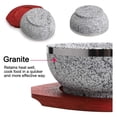 thumbnail image 3 of Dolsot Bibimbap Bowl 32oz, Granite Stone Pot with Wood Base, Korean Dolsot for Rice, Soup, Stew, Bibimbap - Heat Retention & Smoky Flavor, 3 of 7