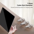 thumbnail image 3 of Hioecau 6Pcs Cable Organizers for Desk Invisible Cord Holder with Strong Suction Cup Automatic Locking & Release Cable Clip for Phone Charger Data Cables Headphone Audio Cables, 3 of 8