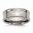 thumbnail image 1 of 8 mm Titanium Concave Polished & Beveled Edge Band - Size 12, 1 of 1