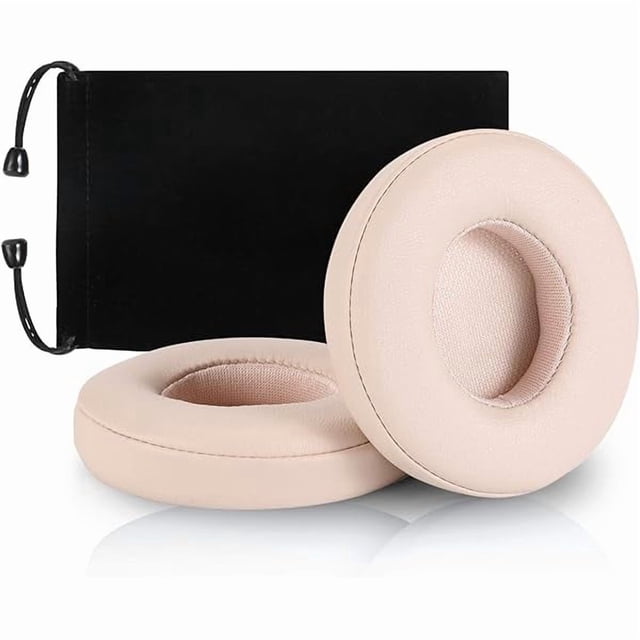 Chenchen Replacement Earpad Cover, Ear Cushion Pads Compatible with Solo 2.0 3.0 Headphones by Dr. Dre 1 Pair (Light Pink)