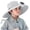 Gray, variant on 1-12Y Kids' Solar Fan Sun Hat UPF50+ Wide Brim Cooling Cap USB Rechargeable Outdoor Sun Protection Hat