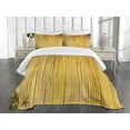 thumbnail image 3 of Ambesonne Forest Quilted Bedspread Set 3 Pcs, Simple Oriental Nature Leaf, King Size, Yellow Mustard, 3 of 5