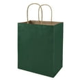 thumbnail image 1 of Bolsa de papel Bagmad Kraft 100, paquete de 20 x 12 x 25 cm con asas, color verde, 1 of 7