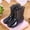 Black5, variant on Women's Rain Boots Mid Calf Non Slip Rubber Shoes For Outdoor Daily Wear Comfortable Durable TPR Sole Design Rain Boots Collar Gardening Boots Ultra Lightweight Portable Garden Shoes