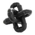 thumbnail image 6 of CosmoLiving by Cosmopolitan Black Metal Geometric Chain Link Jack Decorative Sculpture with Dimensional Ridges, 9" x 9" x 7", 6 of 10