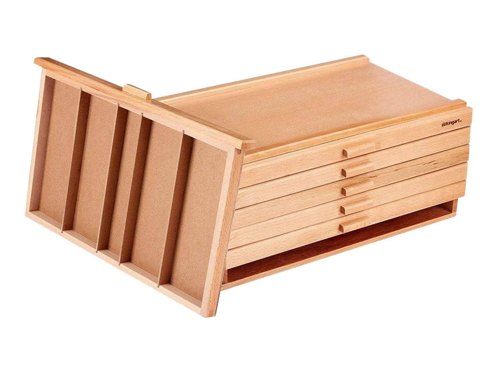 Kingart Studio Wooden Artist Storage Box, 6-Drawer, Designed Storage for Art Materials