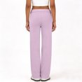 thumbnail image 5 of Pajama Pants for Women Soft Wide Leg Pants Flowy Comfy Casual Lounge Yoga Capri Pants 28" 29" Inseam Pink L, 5 of 6