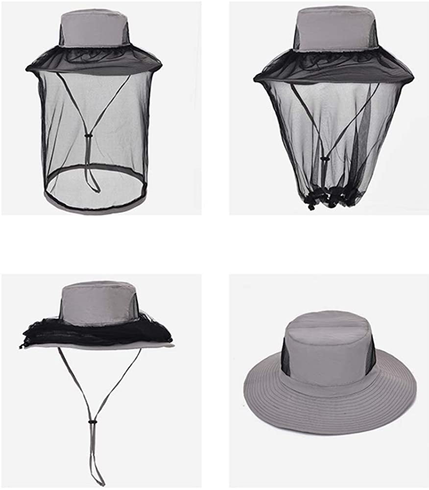 Details about   Mosquito Head Net Hat Anti-Sun Bucket Hat With Net Mesh Protection 