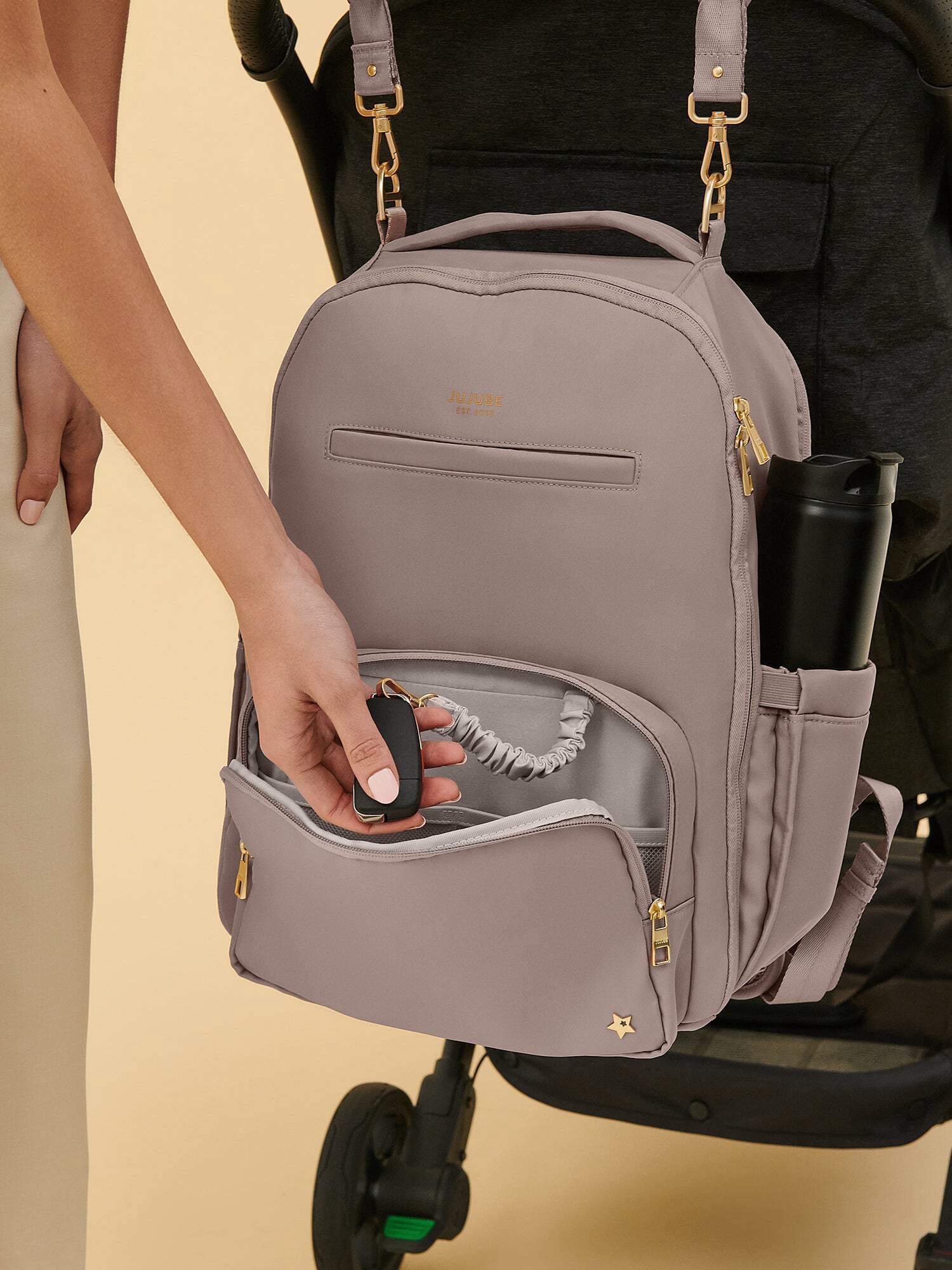 JuJuBe Signature Classic Diaper Backpack Large - Taupe