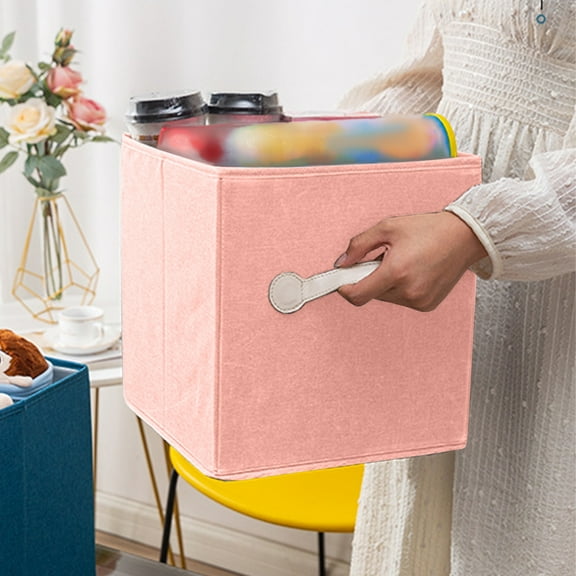 GFHFHITJ Storage Cubes,Foldable Fabric Bins Multi-Color Organizers Decorative Organizing Baskets For Shelves For Closet, Utility Room, Storage Room
