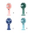 thumbnail image 3 of Fan USB Handheld Portable Rechargeable Adjustable Modes Spray New Cooling Outdoor Office Desktop Charging Dormitory Student Kids Light Blue, 3 of 9