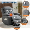 thumbnail image 4 of EuKer Recline Chair Electric, 22.8" Seat Width Lift Chair for Elderly with Heat and Massage, Gray, 4 of 8