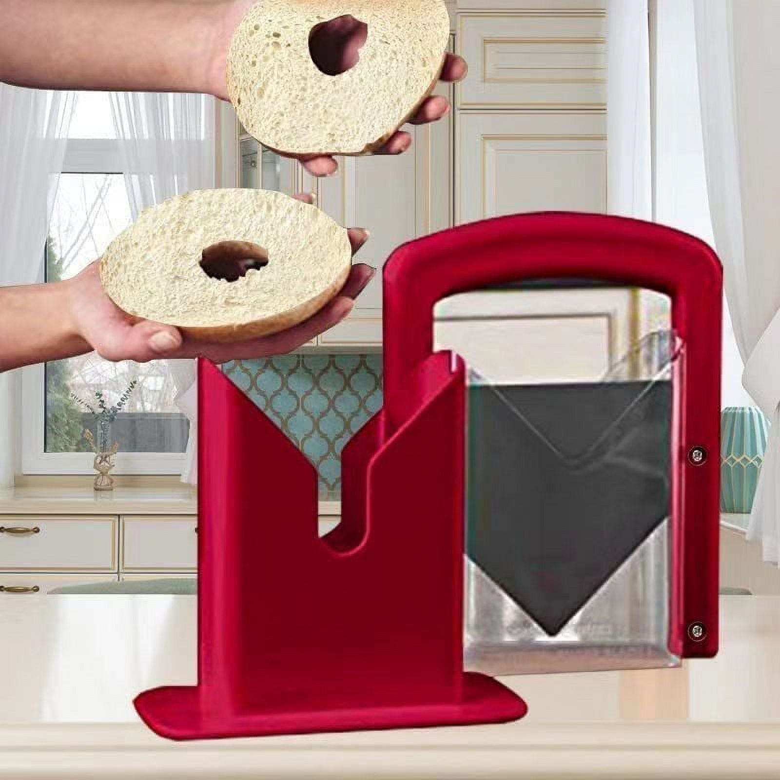 Antqov Portable Removable Bread Bagel Slicers Bagel Cutter Every Toaster