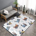 thumbnail image 2 of Trains Pattern Shaggy Area Rug, Rugs for Living Room Bedroom Non Slip Door Mat Indoor Carpet Machine Washable Nursery Home Decor Floor Mats for Entryway 60x39in-#, 2 of 5