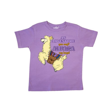 

Inktastic Cute Jumping Alpaca-An Adeventure You Say ALPACA my bags! Gift Toddler Boy or Toddler Girl T-Shirt