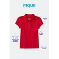 thumbnail image 4 of The Children's Place Girls Uniform Short Sleeve Pique Polo, Sizes XS-XXL, 4 of 6