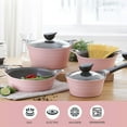 thumbnail image 3 of Neoflam 7-Piece Ceramic Cookware Set, Pink, 3 of 6
