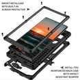 thumbnail image 6 of Samsung S23 Ultra Rugged Full-Body Case, Metal Bumper Built-in Screen Protector&Kickstand,Dustproof Drop-Proof,Full Body Protection Heavy Duty Military Cover For Samsung Galaxy S23 Ultra, Black, 6 of 8